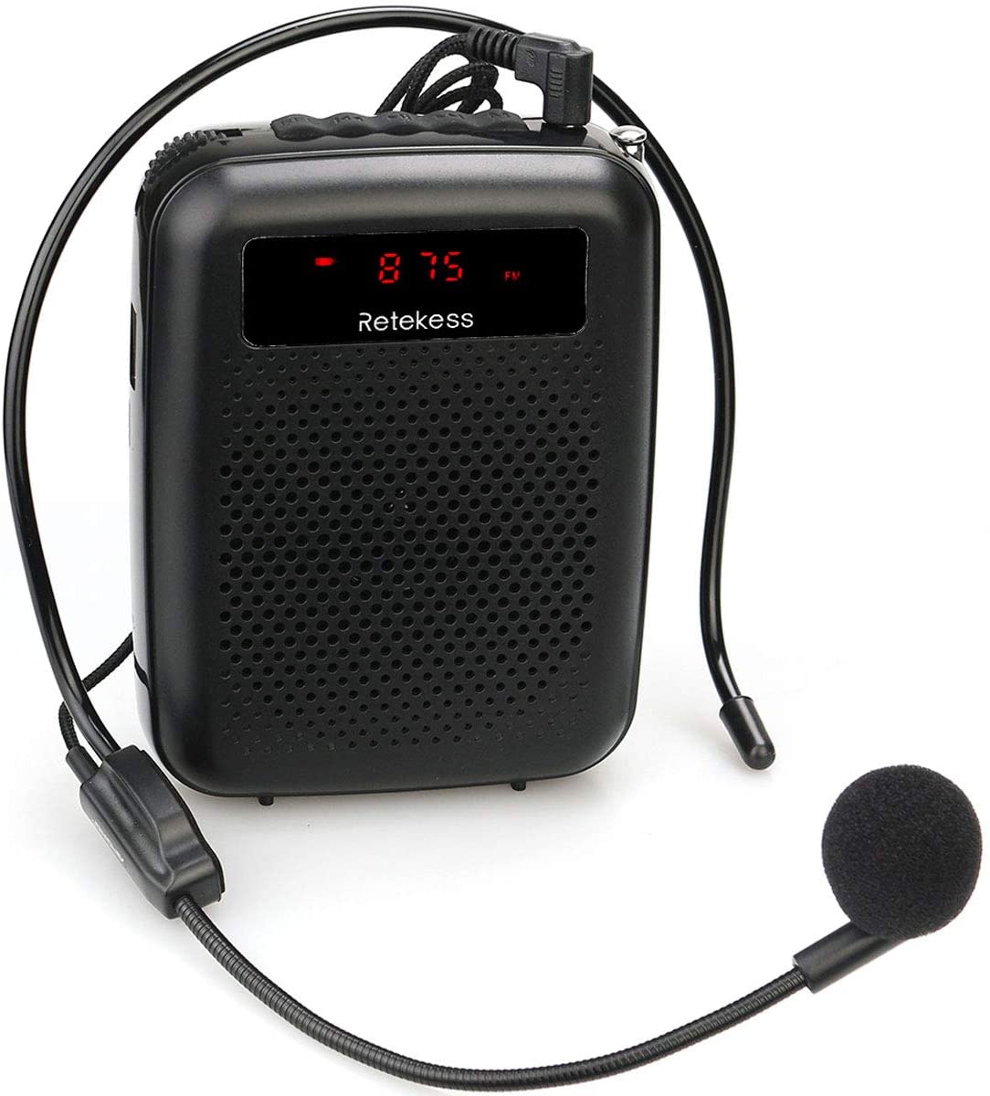 Retekess PR16R Amplificateur Vocal Portable Radio FM Haut-Parleur avec  Fonction d'Enregistrement Lecteur MP3