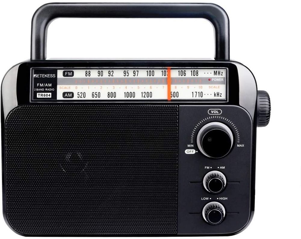 Retekess TR604 FM/AM Radio 2 Bandes Radio Portable AC Alimenté Récepteur pour Les Personnes âgées 