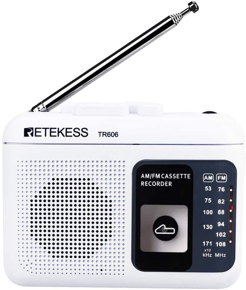 Retekess TR606 Radio Portable FM AM Radio avec Lecteur de Cassettes et Enregistreur Vocal 