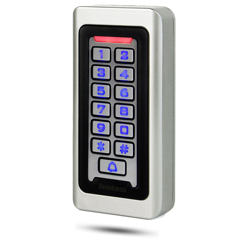 Retekess T-AC03 Digicode Clavier à Code IP68 Contrôle d’Accès Métallique Étanche PIN RFID 125KHz Garage Usine