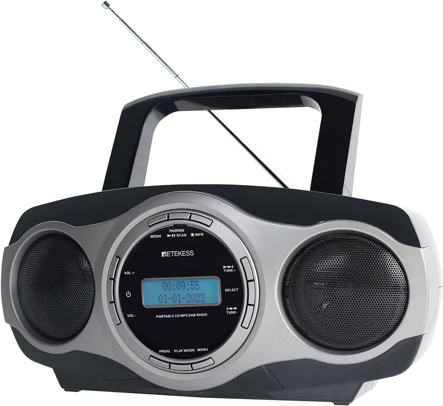 Radio réveil numérique Portable DAB + FM avec fonction minuterie de  sommeil, Radio stéréo à piles