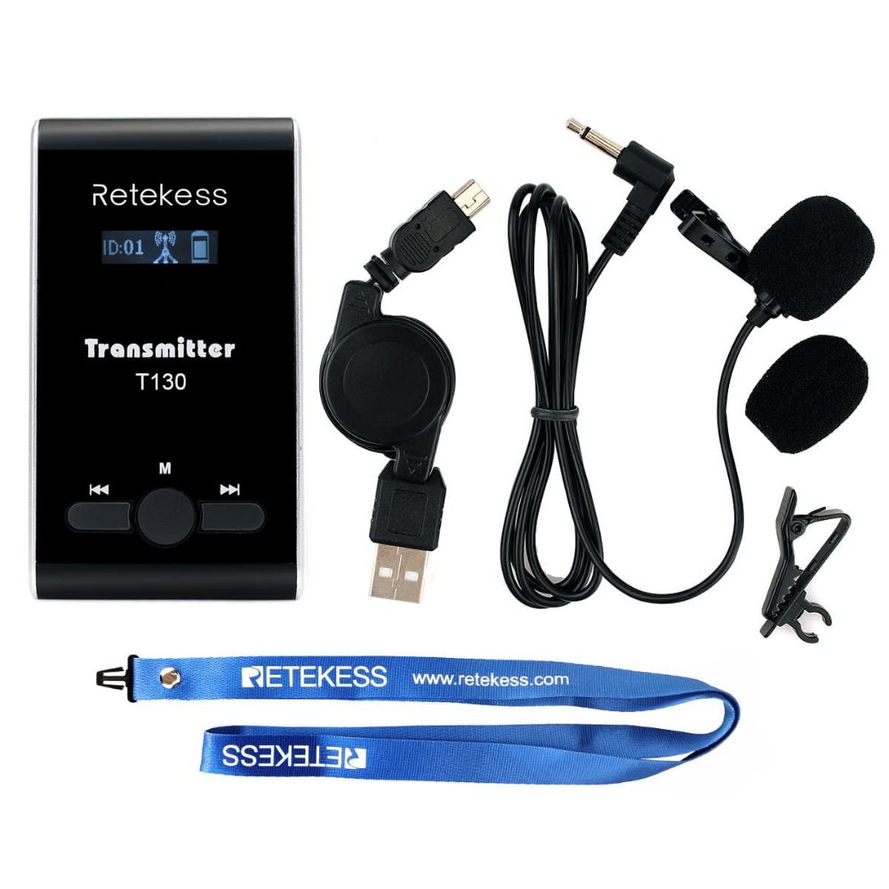 Retekess T130 Emetteur Compatible avec Système de Guide Touristique sans Fil T130-T131
