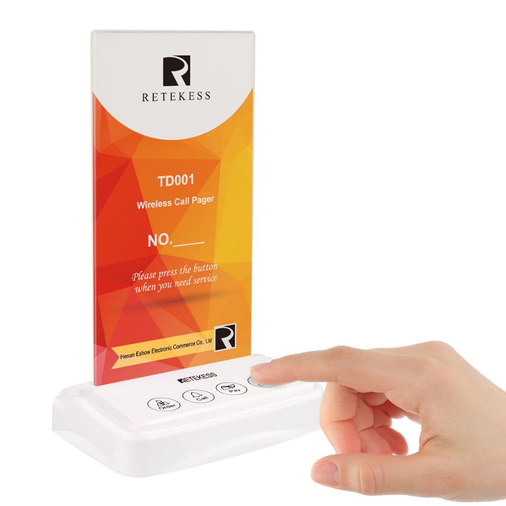 Retekess TD001 Système d’Appel sans Fil Présentoir de Table Restaurant Bipeur