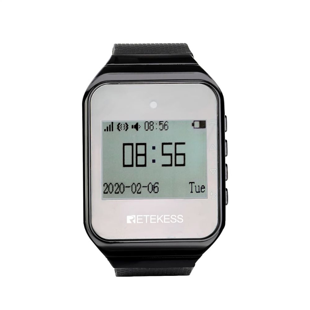 Retekess TD108-T117 Système d’Appel sans Fil Serveur Montre avec 5 Client Boutons