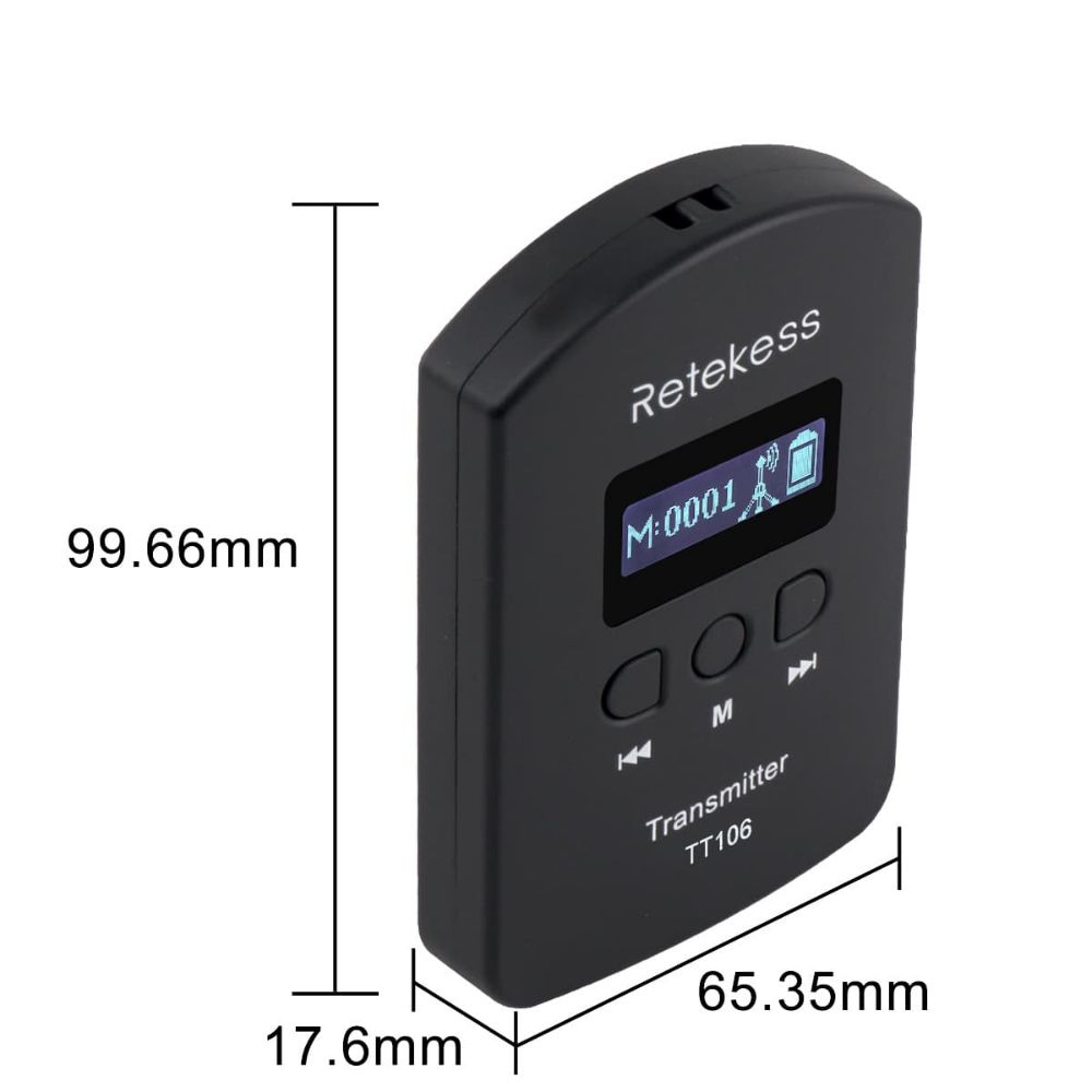 Retekess TT106 Système de guide Audio Touristique avec Sac De Transport Portable