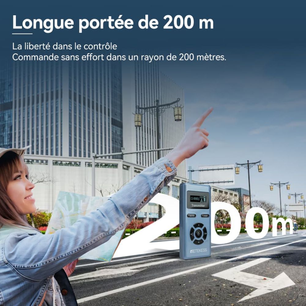  TT106S Récepteur Tour d'reille pour Système de Guide Touristique sans Fil Version Améliorée