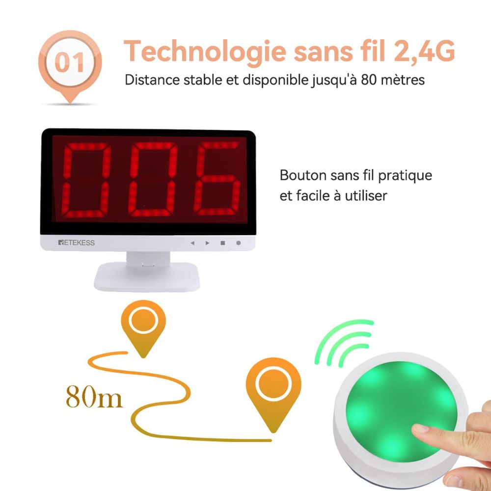 Retekess TM101 Système de Buzzer Concours de Répondre Rapide Scolaire Concours de Connaissances
