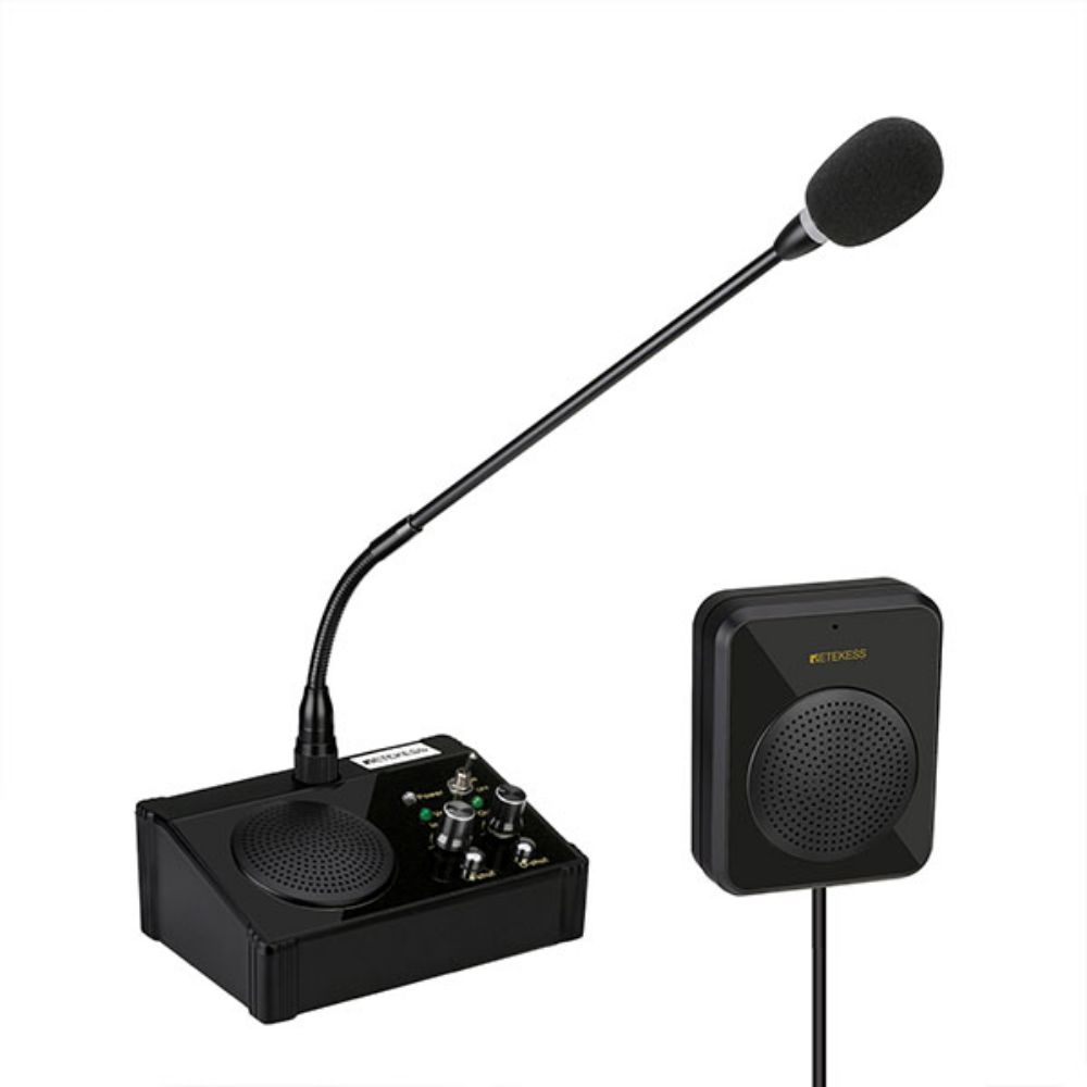 Retekess TW106 Haut-parleur de Fenêtre,Système d'Interphone de Comptoir