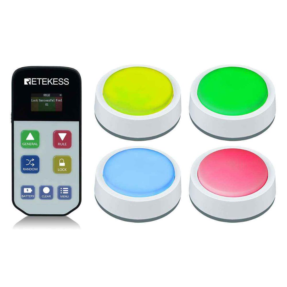 Retekess Système de Buzzer Quiz TM102 Boutons de Réponse Buzzer Pour Concours, Fête