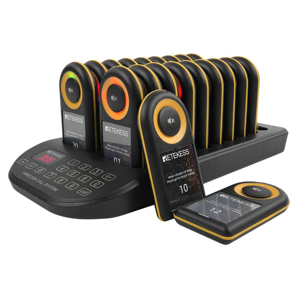Retekess TD169 Téléavertisseur de Restaurant Signal Stable Dans un Rayon de 500 M