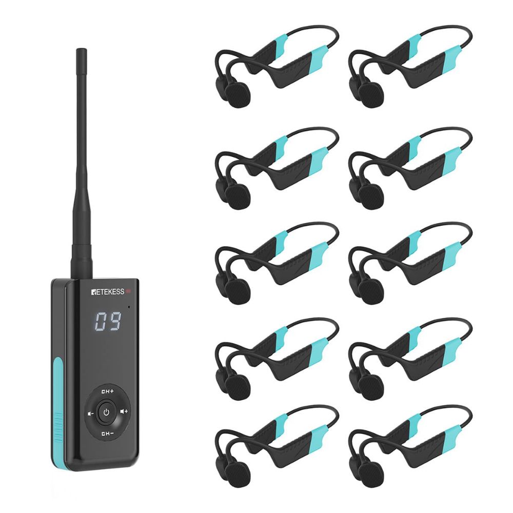 Retekess TT120 IP68 Casque à Conduction Osseuse Étanche Natation, Surf Course Pied