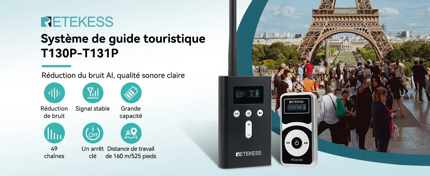 equipement-de-guide-touristique-retekess-t130p