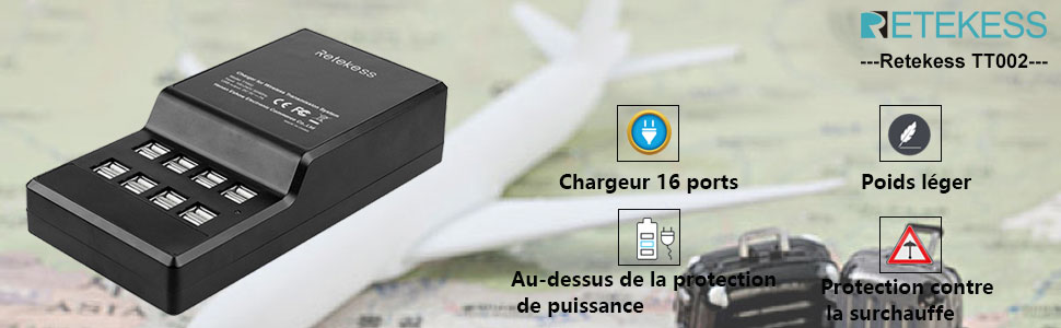 Base de chargeur USB 16 ports