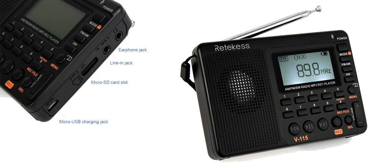 retekess V115 radio instruction